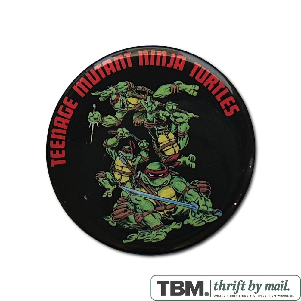 Mirage Studios TMNT Pinback Button Unisex 2.25 Inch Black Excellent